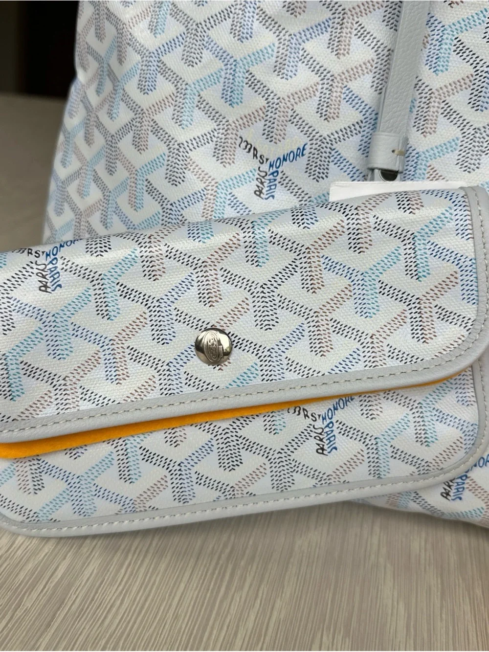 Goyard Limited Edition Polar Blue Hobo Bag with Matching Pouch